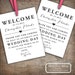 Custom Printable Wedding Welcome Bag Tags Labels Hotel