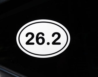 26.2, marathon decal - car windows, laptop