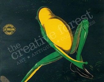 Chaussures J.B. Torrilhon, Vintage Leonetto Cappiello Advertising Reproduction Rolled CANVAS PRINT 24x33 in.