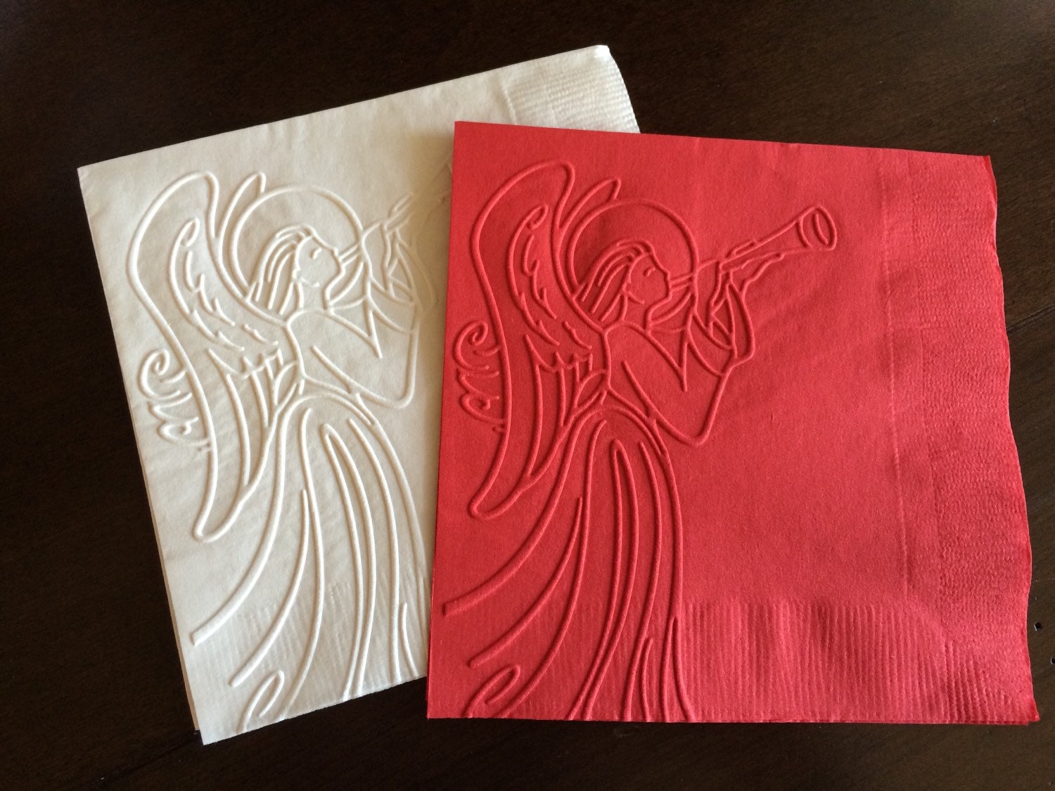 Angel Embossed Napkins Christmas Decorations Christmas