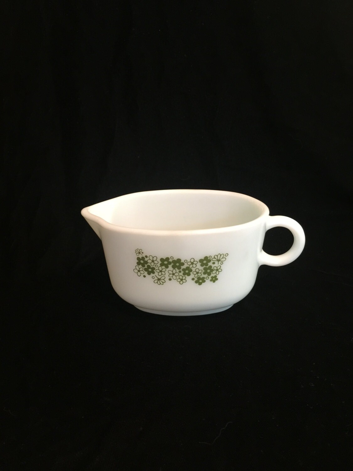 Vintage Pyrex Cream or Syrup Pitcher – Crazy Daisy Flowers – Avocado ...