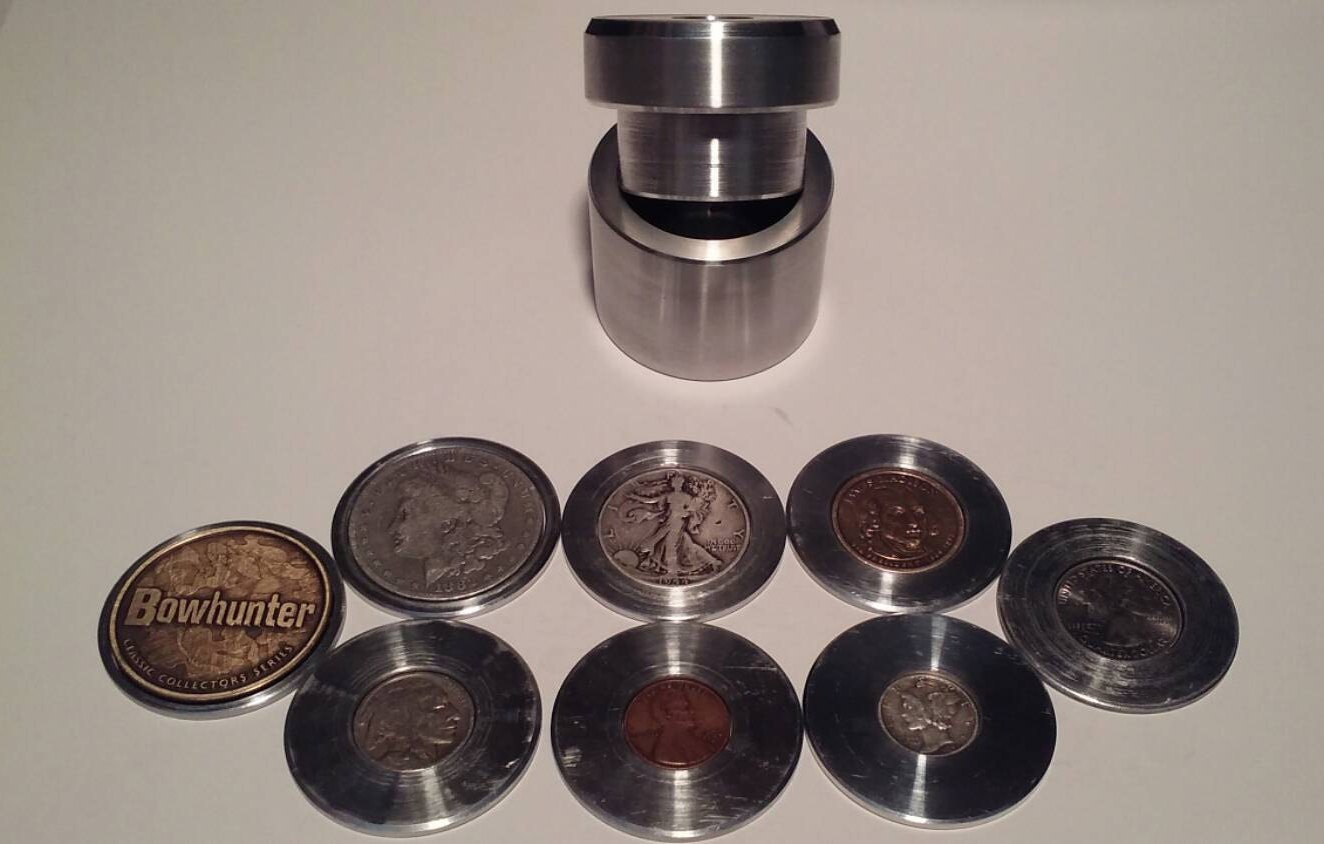 Coin Ring Center Punch Kit. 1.75 for Rounds. Comes with