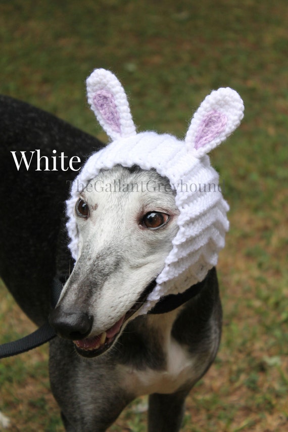 Bunny Rabbit Greyhound Crochet Snood by TheGallantGreyhound