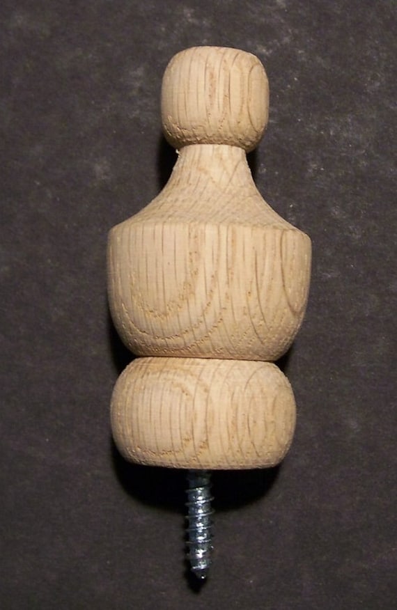 Small Craft Finial 19285 Oak 2 7/8 inches by funkyfragmentz