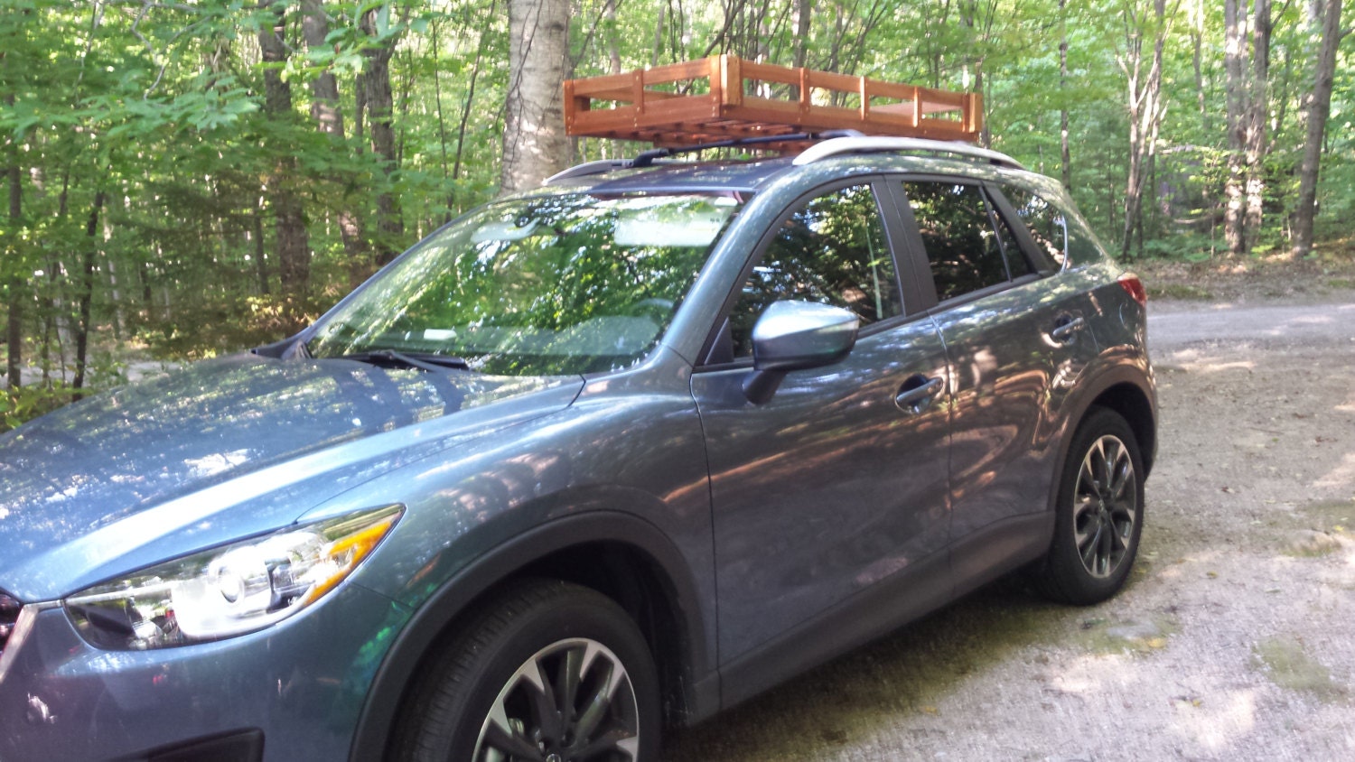 Car Roof Rack Mahogany Wood Classic Car Luxury Storage Camping