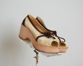 Vintage 1970s Shoes - 70s Platform Shoes - The Patricia