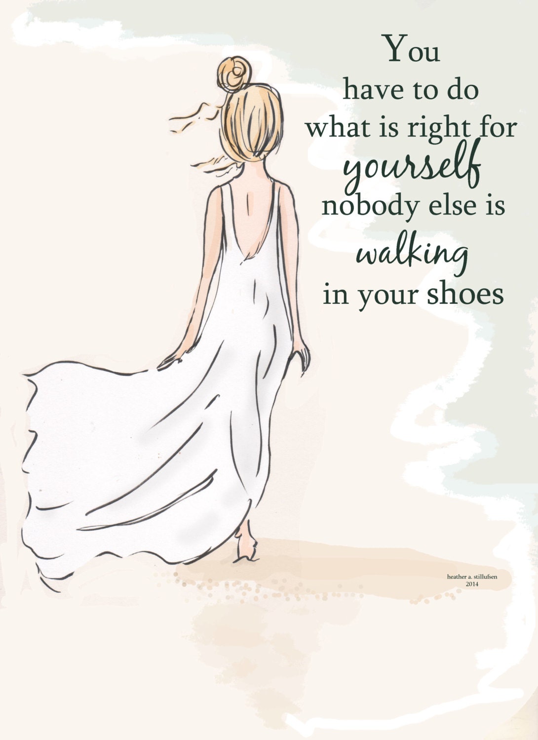 Beach Art Walking in Your Shoes Art for Girls Art for