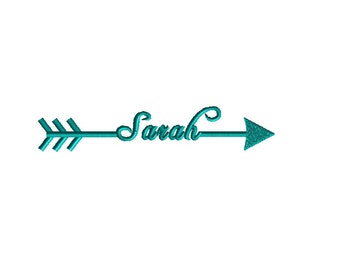 Split Arrow Machine Embroidery Design-INSTANT DOWNLOAD-Add your own text