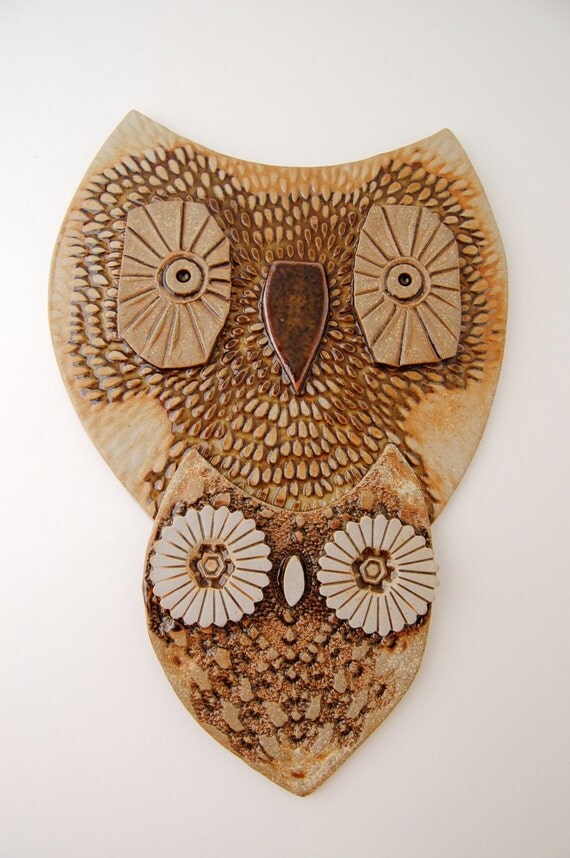Ceramic Owl Wall Hanging Owl Wall Art Ceramic Owl Wall