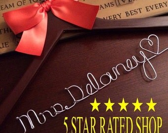 20% OFF SALE Personalized Bridal Hanger / Bride / Wedding Hanger /Bridal Gift / bridal party GIFTS / wire hanger / wedding hanger