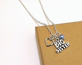 Big Sister Necklace, Big Sister Gift, Sister Necklace, Personalised Gift for Sisters, Sister Jewellery, Sister Gift