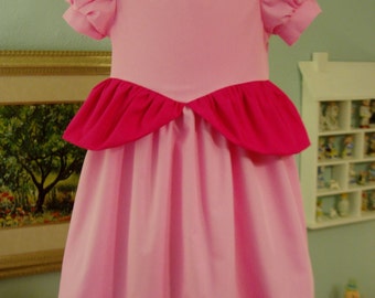 Princess Peach Dress, I will make from Size 18 months - Size 5, this is a Custom Order