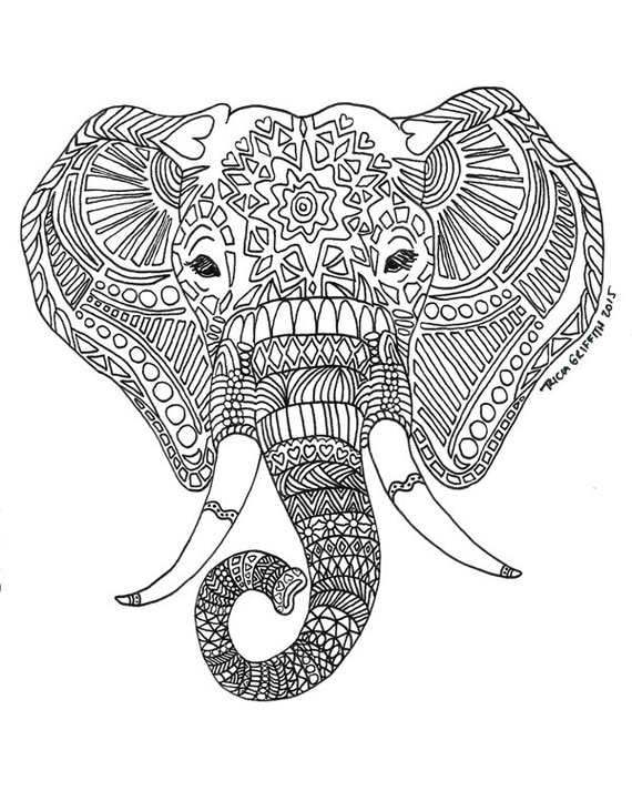 zen elephant coloring pages - photo #1