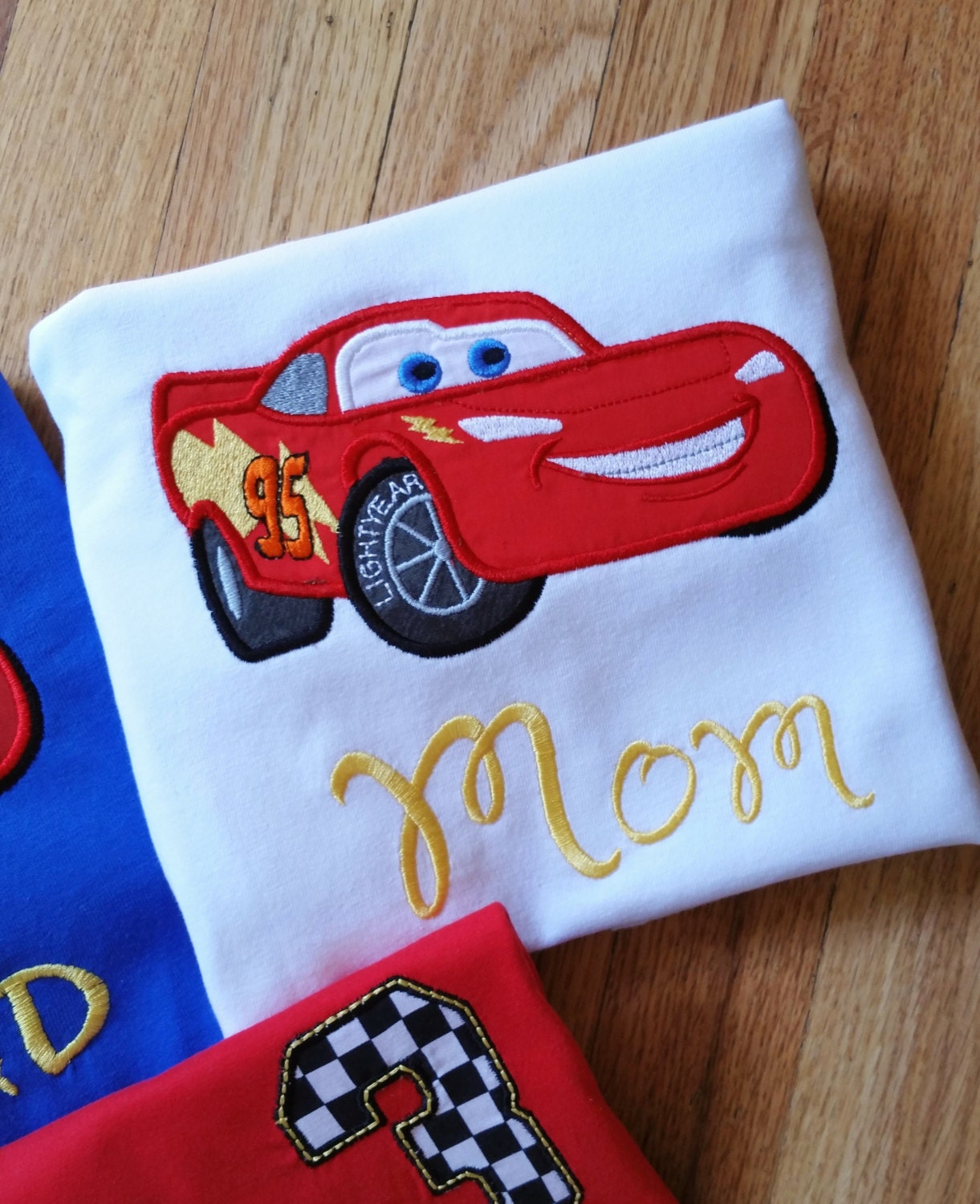 lightning mcqueen cars disney pixar birthday number shirt