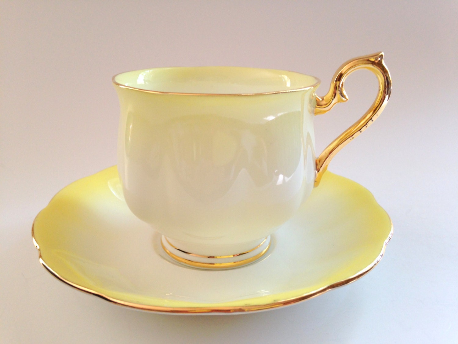 Yellow Royal Albert Tea Cup and Saucer Bone China Tea Cup