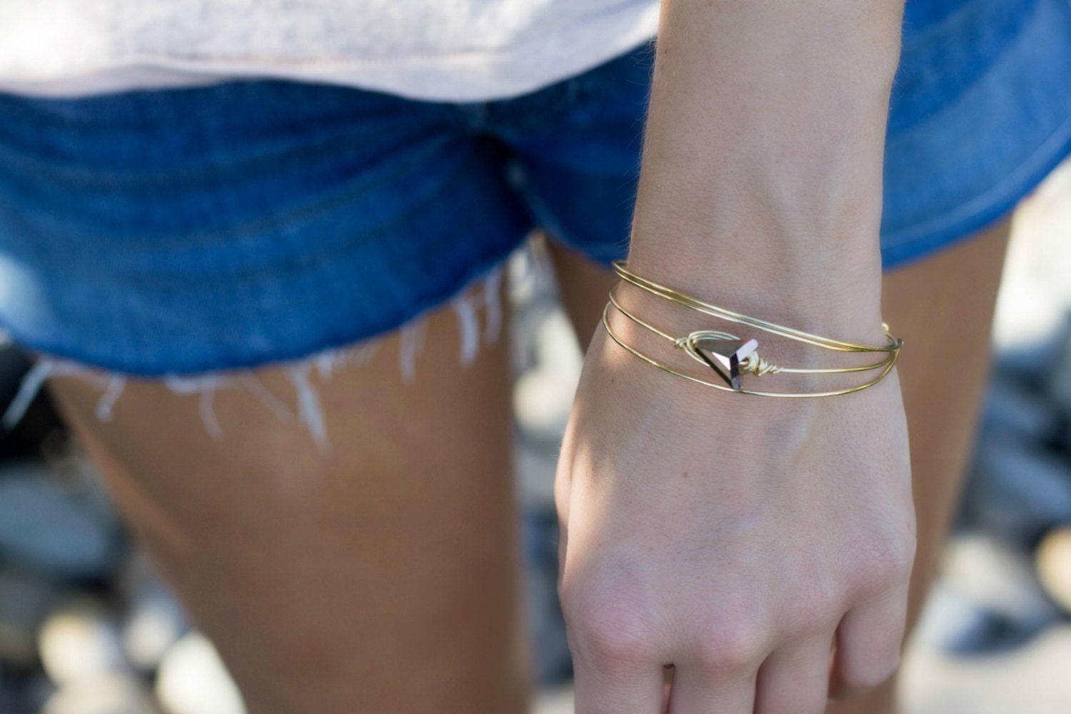 Arrow Bracelet, Gold Arrow Bangle, Stacking Bracelet, Layering Arrow Bracelet