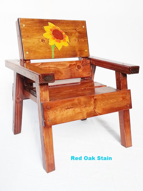 Childrens Country Wood Chair Kids Outdoor by HappyChairsandMore