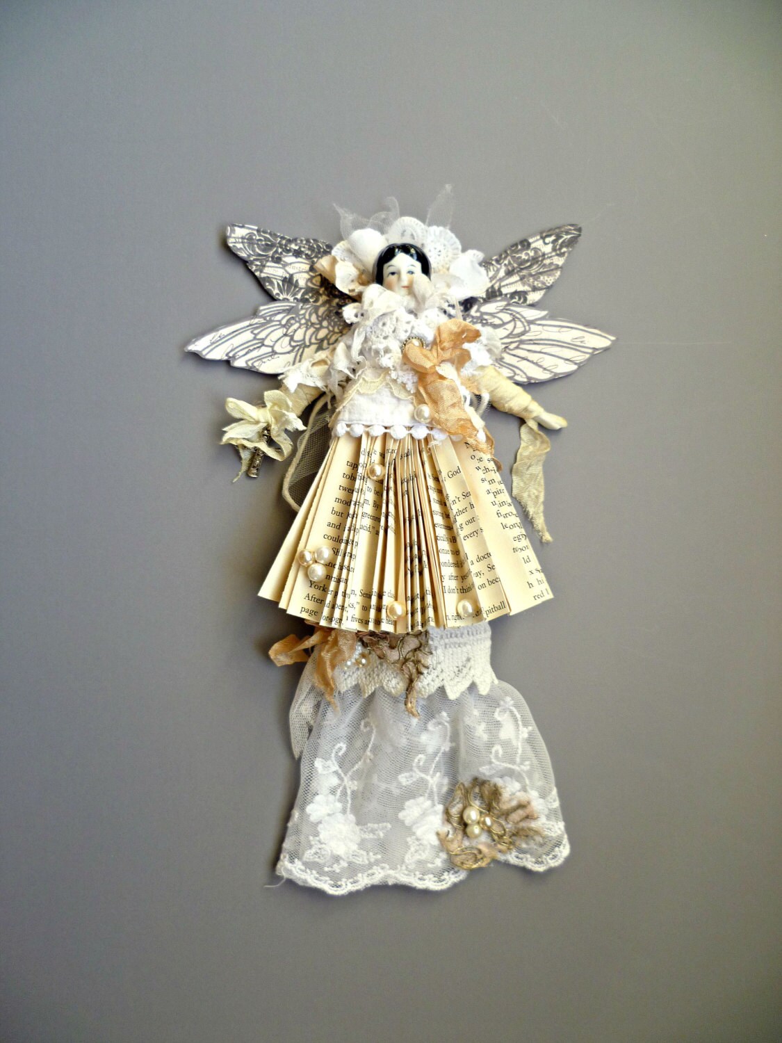french farmhouse angel tree topper shabby cottage chic french farmhouse angel tree topper shabby cottage chic