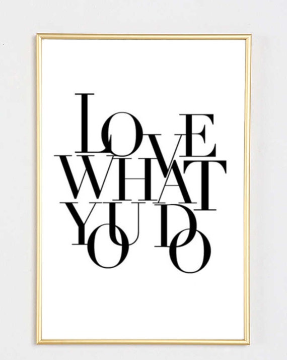 items similar to love what you do quote fashion bedroom quote