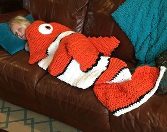 CROCHET PATTERN blanket, clownfish