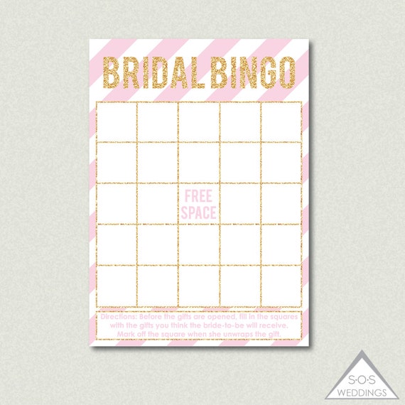 Bridal bingo free template blank - gsauc