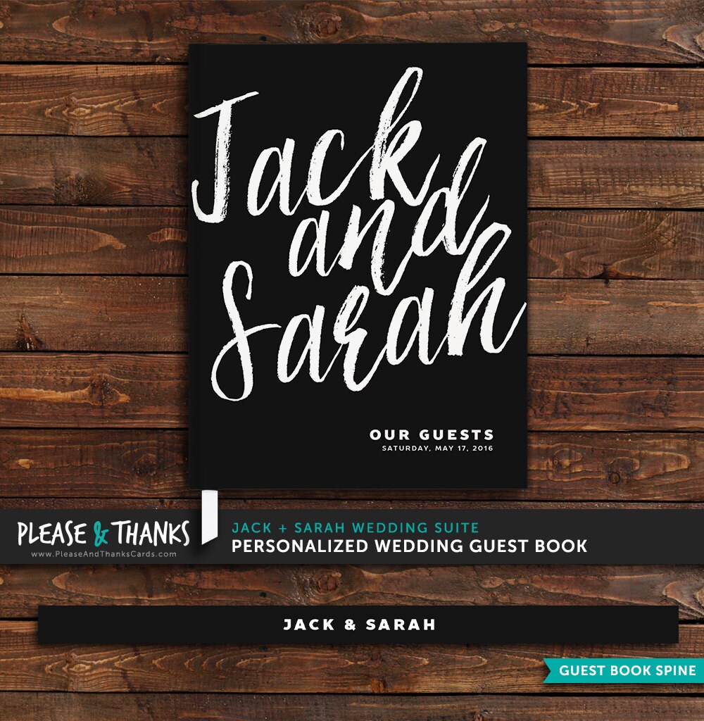 Personalized Wedding Guest Book Custom by PleaseAndThanksCards