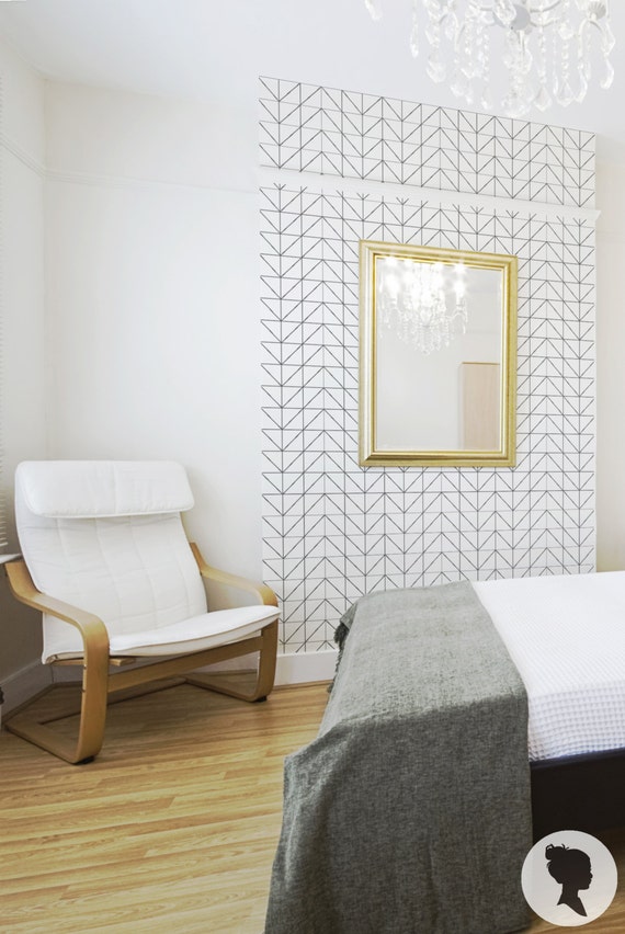Geometric Pattern Self Adhesive Removable Wallpaper by Livettes