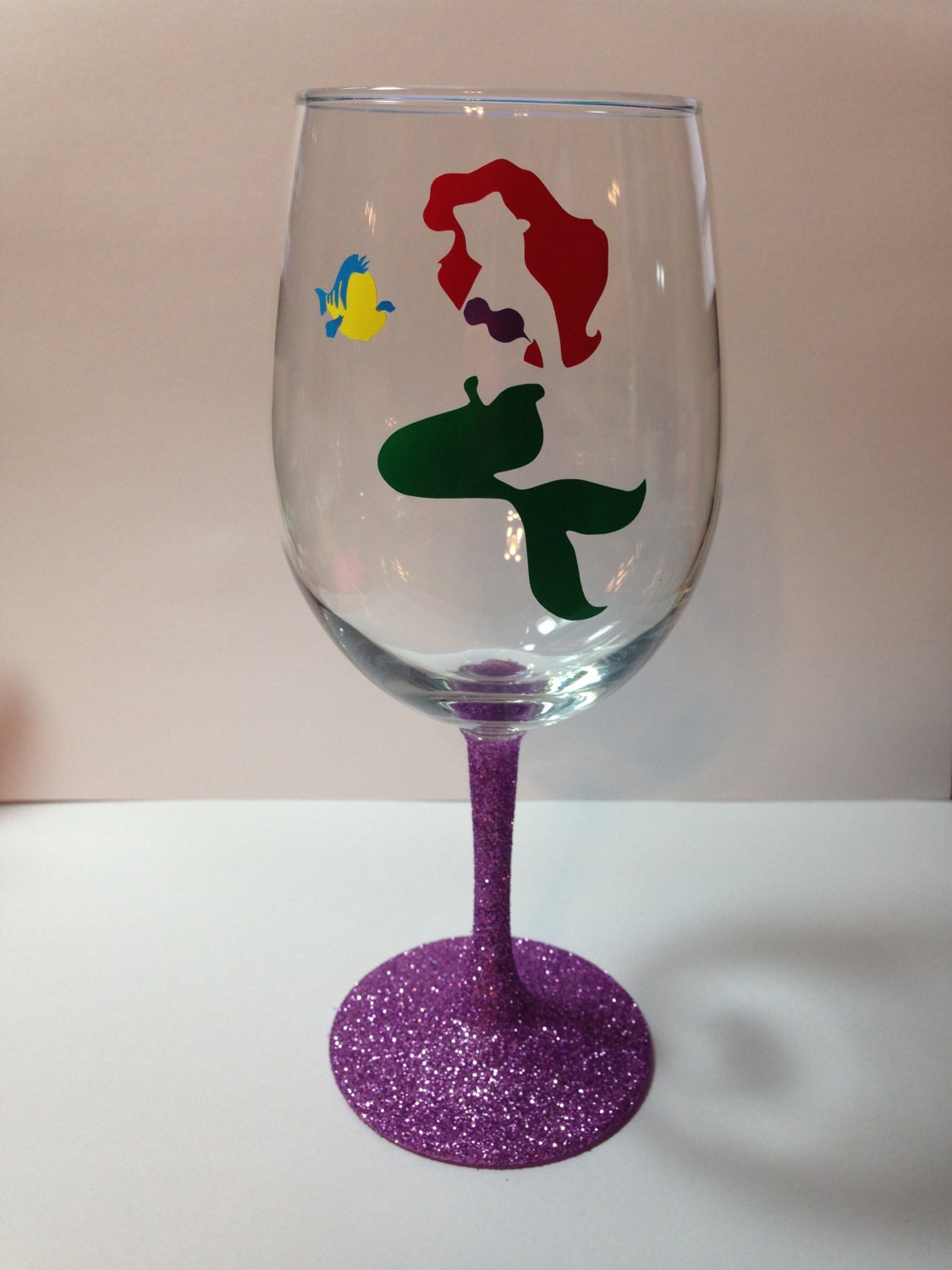 Disney Princess Ariel Wine Glass And Tumbler Ariel By Glitzypixi