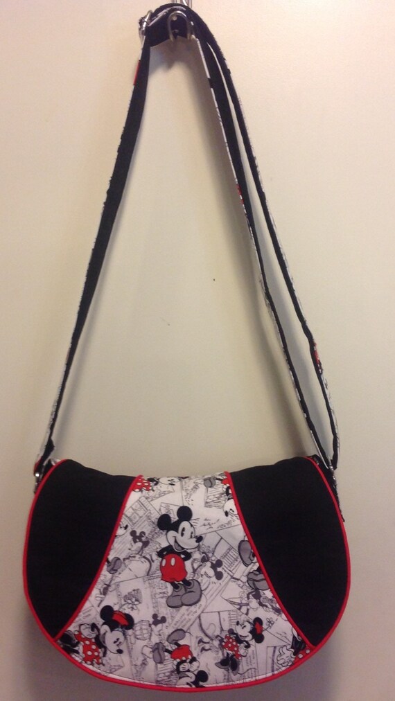 Mickey and Minnie Rosie cross body purse with by PenguinPouches
