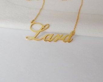 Gold Personalized Name Necklace,Dainty Name Necklace,Custom Name Necklace, Custom Celebrity Necklace, Any Name Pendant