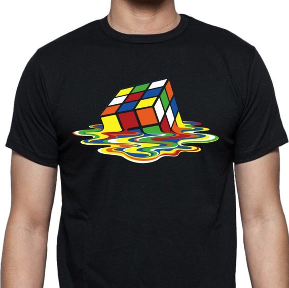 rubix cube melting shirt