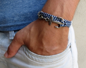 Men's Bracelet - Men's Anchor Bracelet - Men's Jewelry - Men's Gift - Boyfriend Gift - Husband Gift - Present For Men - Gift For Dad - Male