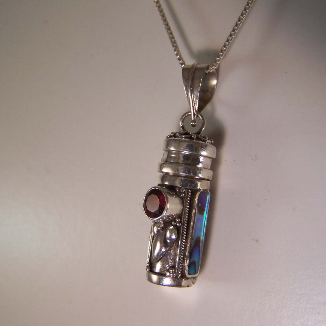 Cremation Jewelry Sterling Silver Silver Paua Shell