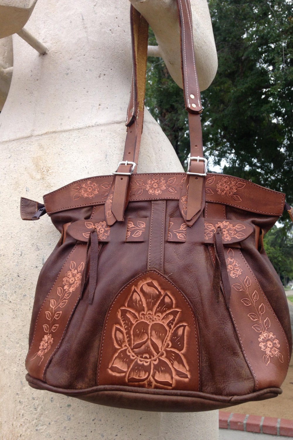 Authentic Mexican Hand-tooled Leather Purses by Don Adalberto