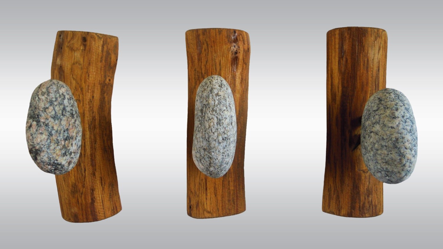 Stone hooks coat hooks Stone towel hook rock towel by LEDinStone