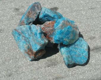 Blue Apatite Rough Stones~Raw Natural Crystals~Reiki Crystal Healing~Apatite~Open Commication~Emotion Balancer~Rough Gemstones~Rough Apatite