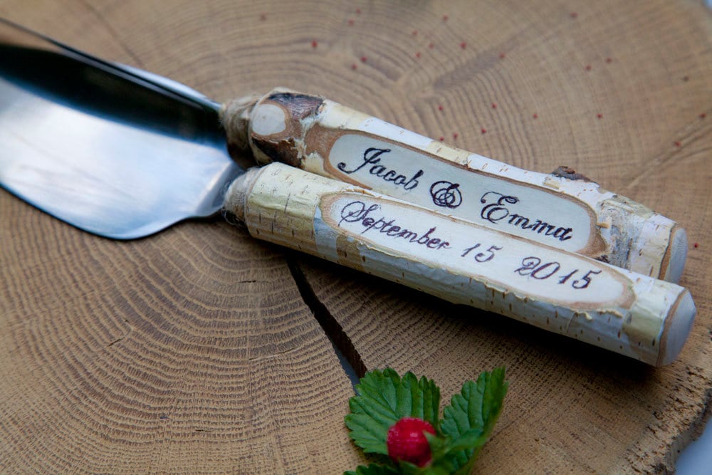 Rustic Wedding Cake Knife Setcake serving set rustic wedding