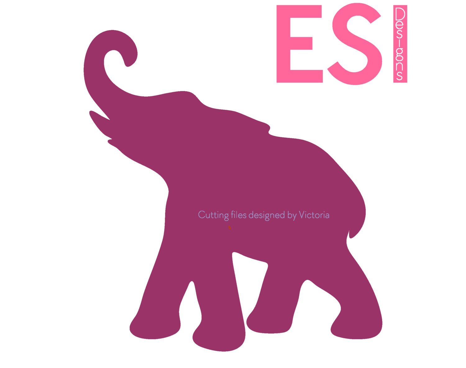Download Elephant SVG DXF EPS design cutting files for use with