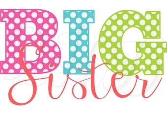 Big sister iron on | Etsy