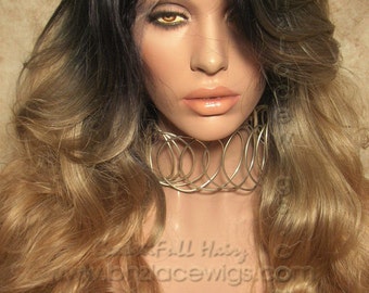 Dark root blonde mix lace front wig Naughtygirl ombre blonde lace wig lace front wig Kardashian lace front wig drag queen lace wig