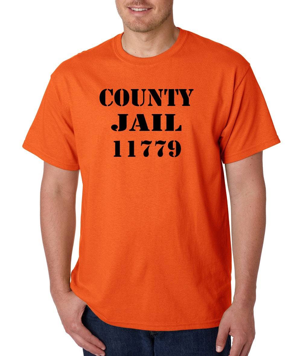 County Jail State Prison Halloween Costume Orange T-shirt All