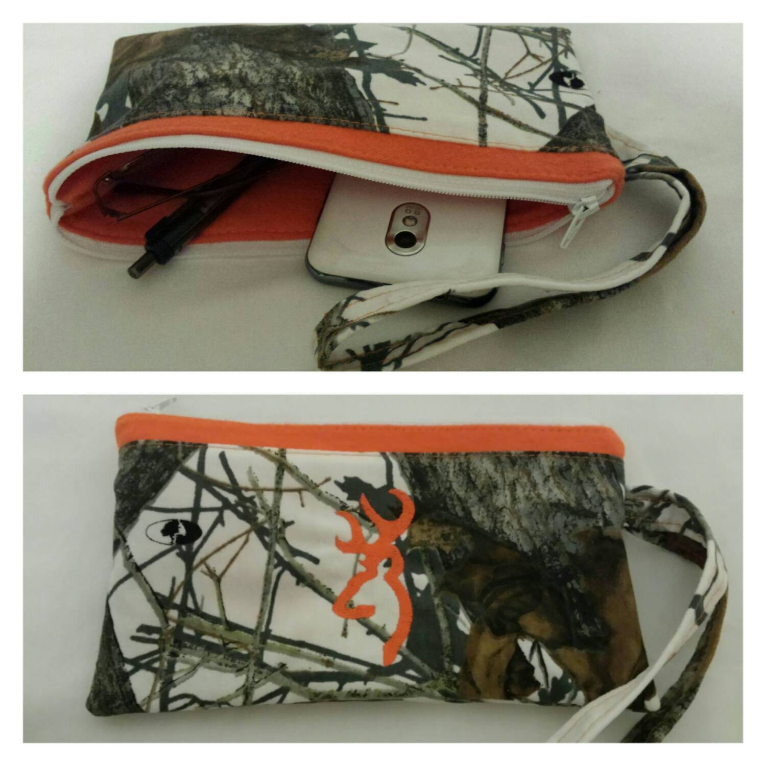 Winter Mossy Oak camo zipper pouch camo pencil by daleshandmade