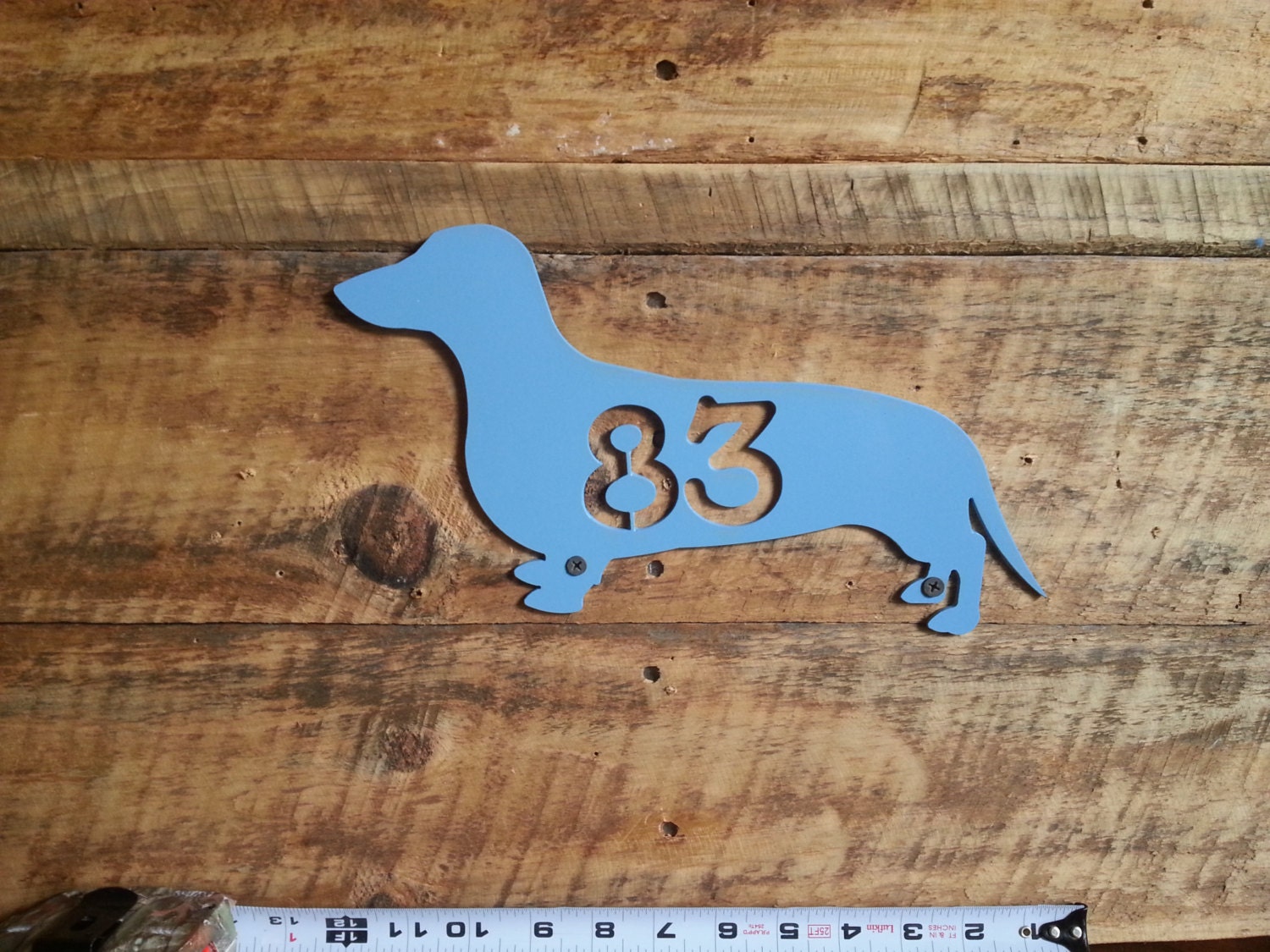 Dachshund house number Sign