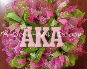 AKA Sorority Wreath