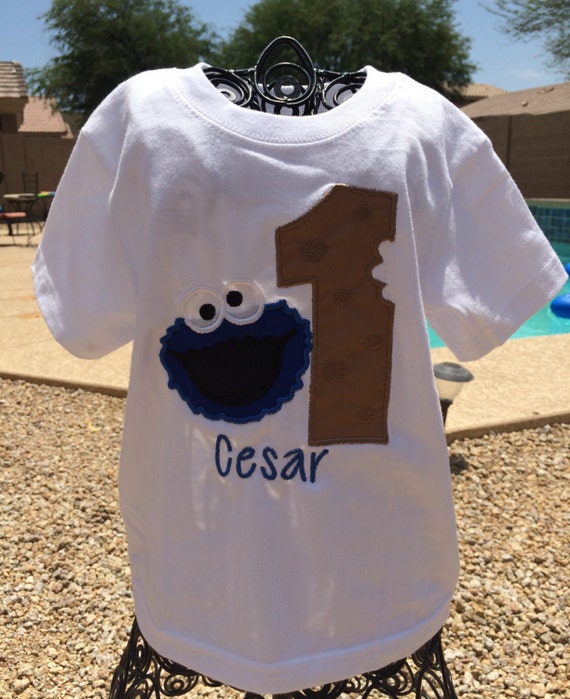 cookie monster birthday shirt