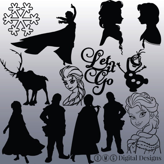 12 Frozen Silhouette Clipart Images Clipart Design Elements