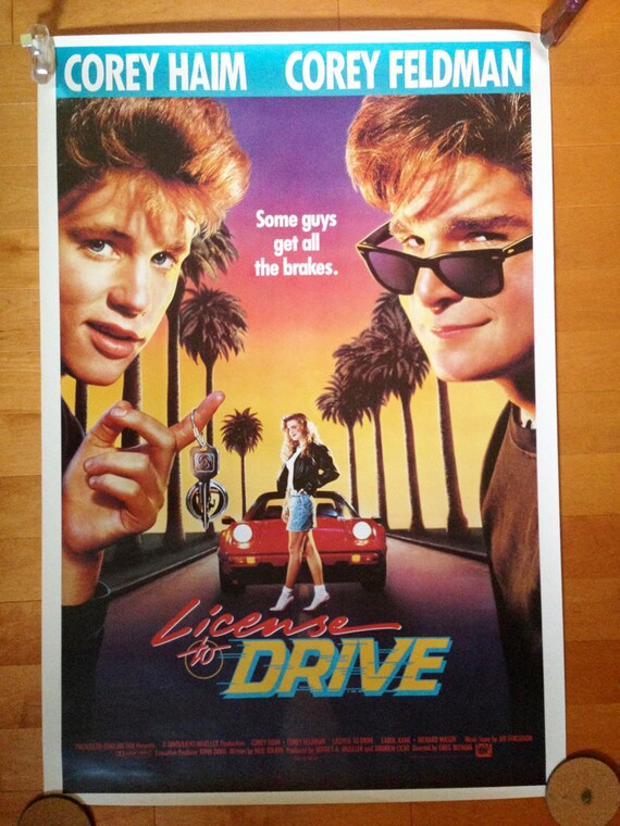 License To Drive Movie poster from 1988. Corey by TorontoMusicGear