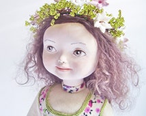 The Art OOAK interior doll The <b>Flower Doll</b> OOAK Art doll Collecting doll <b>...</b> - il_214x170.821321334_8lpi