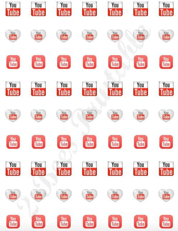 Items similar to Printable YouTube Stickers for Planners on Etsy