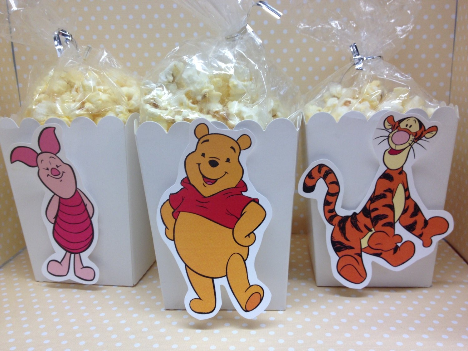 Winnie The Pooh Party or Baby Shower Popcorn or Favor Boxes